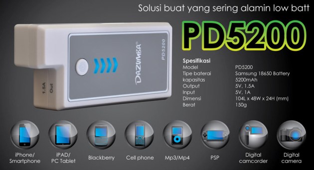 powerbank dazuma 5200