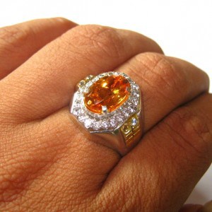 cincin batu citrine natural