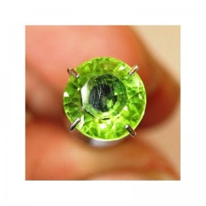 Permata Peridot Round Cut 1.66 carat Hijau Yellowish