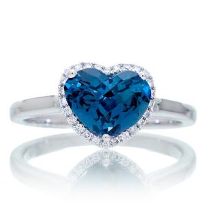 cincin topaz london blue bentuk hati