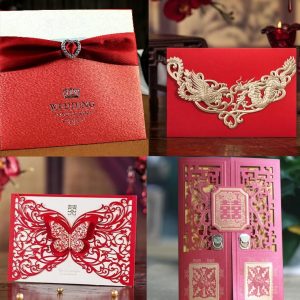 contoh desain undangan pernikahan oriental